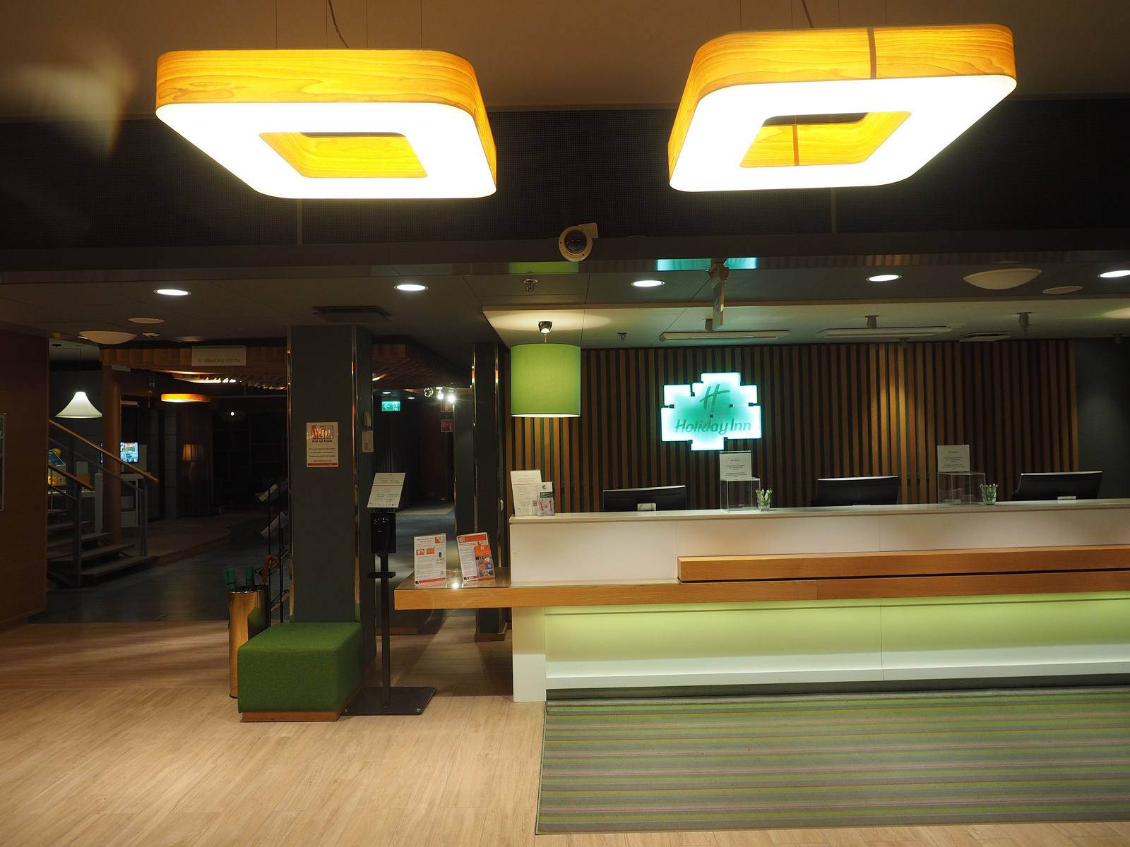 A smart, modern hotel reception desk
